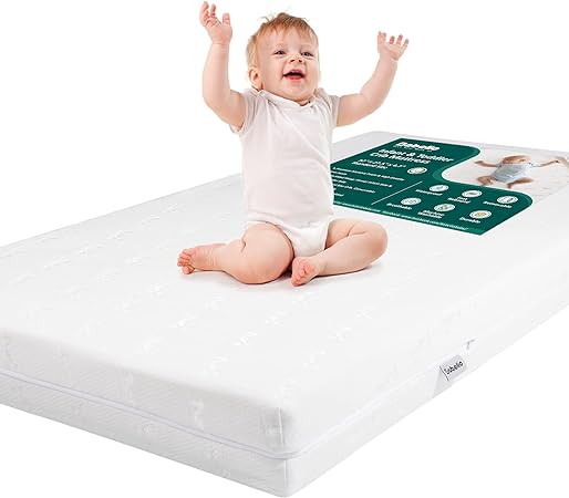 Photo 1 of BABELIO Breathable Crib Mattress, Dual-Sided Memory Foam Toddler Mattress, , 52" x 27"