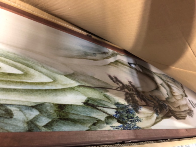 Photo 1 of 4 Panel Room Divider Screen,Double Faced Room Divider Folding Wall Divider for Room Separation,Mountains and Waters Landscape,67" H x 63" W