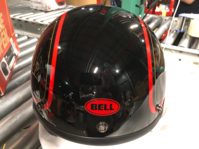 Photo 3 of LOOKS BRAND NEW
Touting five shell sizes, the Bell Custom 500 Helmet allows for a custom fit. Integrated 5 snap pattern for aftermarket shields and visors
Padded chin strap with D-ring closure and strap keeper
Multi Density EPS liner
Stainless Steel D-rin