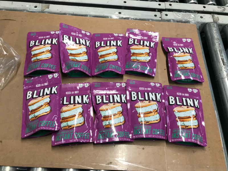 Photo 2 of ***NON-REFUNDABLE,EXP:  May 2024***
8 pack-Blink Flavored Instant Iced Coffee, Dried Keto Coffee Powder, Mint Chocolate Chip Flavored, Up to 10 Servings

