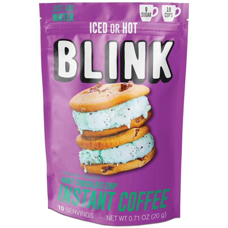 Photo 1 of ***NON-REFUNDABLE,EXP:  May 2024***
8 pack-Blink Flavored Instant Iced Coffee, Dried Keto Coffee Powder, Mint Chocolate Chip Flavored, Up to 10 Servings

