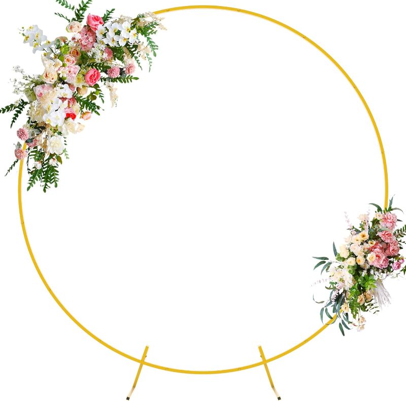 Photo 1 of *****STOCK IMAGE FOR SAMPLE*****
Round Backdrop Stand 6.6FT Circle Balloon Arch Frame Circle Backdrop Stand Gold Round Arch for Wedding Birthday Party Bridal Shower Anniversary Event Ceremony Decoration