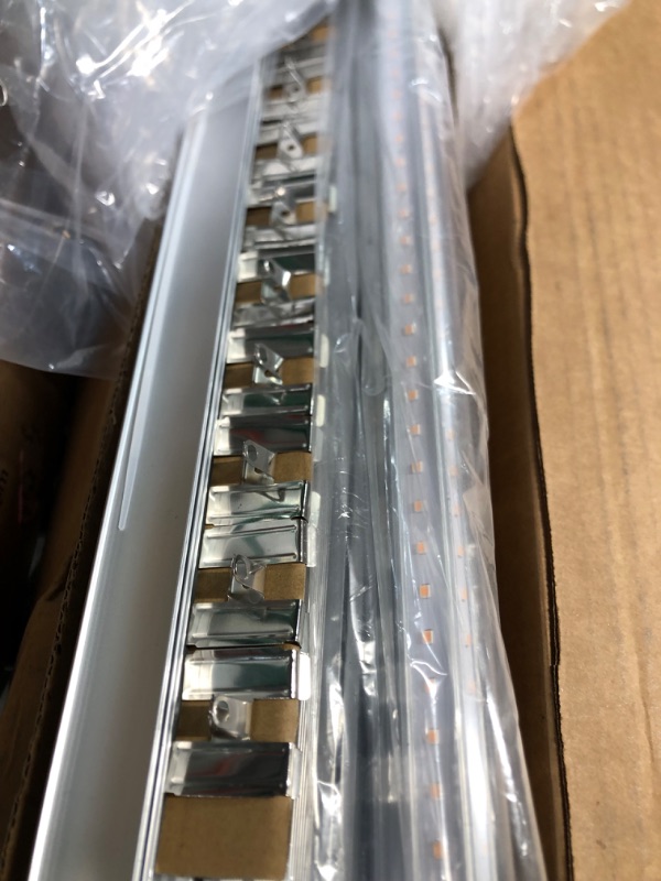 Photo 5 of *****STOCK IMAGE FOR SAMPLE*****
4 PACK - LED Shop Light 4ft, 40w 5200 Lumen 6000K (Super Bright White), V Shape T8 LED Tube Light, Clear Cover, 4 Foot Strip Light Fixture for Garage Warehouse Workshop Basement, 4-Pack 4ft - 6000K