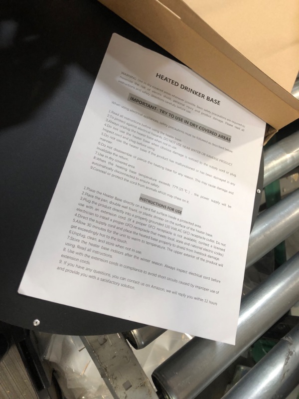 Photo 4 of (NON-REFUNDABLE) Heated Chicken Waterer Base, Heated Poultry Waterer Base 40 Watts, Chicken Coop Heater for Winter Chicken Coop, with 9.8 FT Power Cord, Gifts