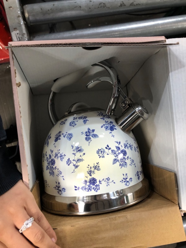 Photo 2 of [READ NOTES]
VQ Laura Ashley China Rose 3L Stainless Steel Tea Kettle Stovetop Whistling Teapot for Induction, Gas Hob or others. 