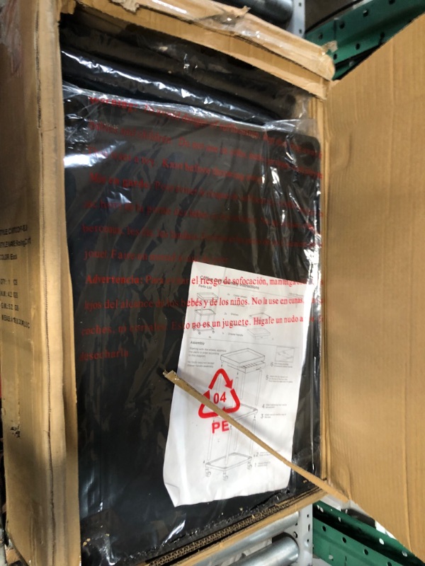 Photo 1 of Mind Reader All Purpose Rolling Cart, Printer Cart, Utility Cart, Kitchen Cart, Coffee Cart, Microwave Cart, Bathroom Cart, 3 Tier, Black with Free Condiment Organizer