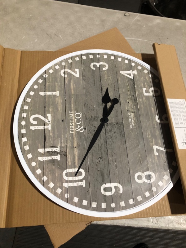 Photo 2 of ***USED - LIKELY MISSING PARTS - UNABLE TO VERIFY FUNCTIONALITY***
FirsTime Co. 20 Arlo Gray Wall Clock, Light