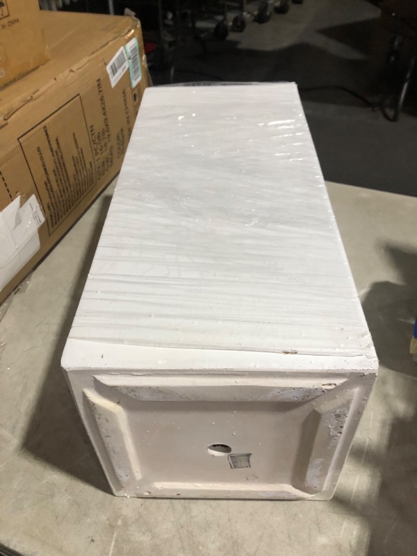 Photo 2 of ***DAMAGED - CHIPPED AND SCRATCHED***
Kante 20" H x 9" W x 9"D Tall Pure White Lightweight Concrete Modern Planters Outdoor Indoor Planter Pots with Drainage Holes for Patio, Backyard, Living Room (RF0002A-C80011) Pure White 20"H
