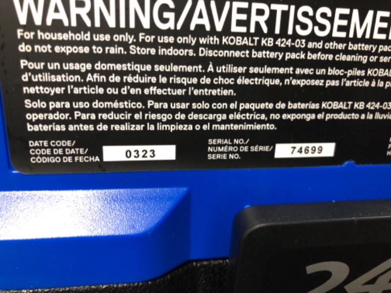 Photo 3 of (READ FULL POST) Kobalt 24-volt Max 3-Gallons Cordless Wet/Dry Shop Vacuum with Accessories Included (Bare Tool)
