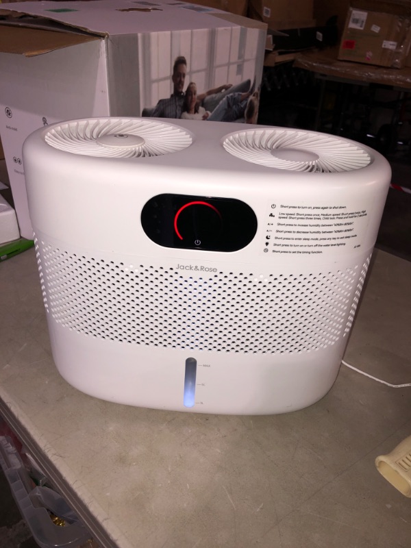 Photo 2 of (READ FULL POST) Large Evaporative Humidifier for Large Room-No White Dust, Healthy Quiet Baby Humidifier, 800ml/h 3 Speeds Evaporative Humidifiers for Bedroom, 2 Gal, Last 60-Hour, Auto Humidity, Reuseable Wick