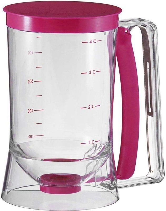 Photo 1 of  Pancake Batter Dispenser with Squeeze Handle for Griddle Mix Dispenser Pancake for Baking Kitchen Cupcakes Cookie Waffle (Purple)