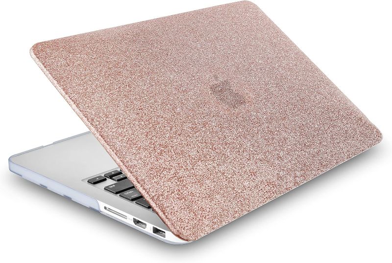 Photo 1 of Compatible with MacBook Pro 13 inch Case 2024-2016 with Touch Bar M2 A2338 M1 A2289 A2251 A2159 A1989 A1706 A1708 Plastic Hard CASE (Rose Gold Sparkling)
