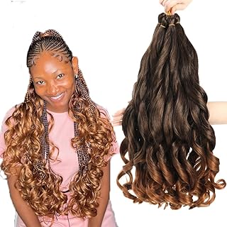 Photo 1 of Ayana French Curl Braiding Hair 8 Packs 22 Inch Long French Curly Braiding Hair Pre Stretched Synthetic Hair Extensions Loose Wavy Bouncy Crochet Hair For Black Women (22 Inch (Pack of 8), T30)