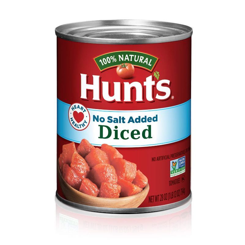 Photo 1 of ***PACK OF 10**BEST BUY APR 17, 2024 **NON REFUNDABLE***Hunt's Diced Tomatoes No Salt Added, 28 oz