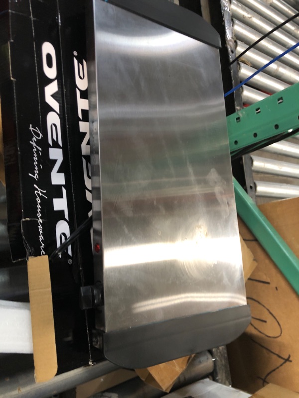 Photo 1 of ***USED - SCRATCHED AND SCRAPED - POWERS ON - UNABLE TO TEST FURTHER***
Ovente Electric Warming Tray with Adjustable Temperature Control, Stainless Steel Frame & Cool-Touch Handles, Compact Food Warmer Perfect for Buffets Parties Events Dinners and Holida