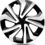 Photo 1 of QUALITYFIND Universal Hubcaps - Innovative Style Black & Silver Wheel Covers for Cars - Set of 4 - Fits Toyota, Honda, Volkswagen, Chevy, Mazda, Dodge, Ford - Universal Fit, Design (15 INCH)