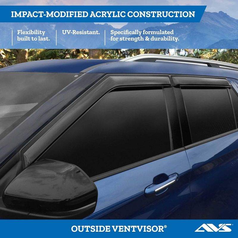 Photo 3 of Auto Ventshade [AVS] Ventvisor / Rain Guards | Outside Mount, Smoke Color, 4 pc | 94992 | Fits 2013 - 2018 Toyota RAV4