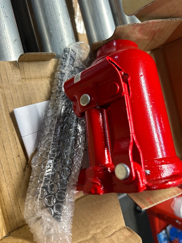 Photo 2 of BIG RED 8 Ton (16,000 LBs) Torin Double Ram Welded Hydraulic Car Bottle Jack for Auto Repair and House Lift, Red, ATH80802XR Double Ram 8 Ton (16,000 LBs)