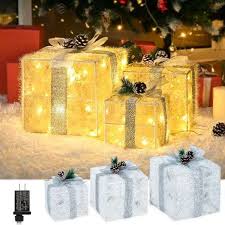 Photo 1 of ***READ NOTES*** INCOMPLETE
Christmas Lighted Gift Boxes10?Set of 3 Pre-lit 60 LED Warm White Tinsel Present Boxes for Christmas Decorations Indoor Outdoor Yard Tree Home Decor