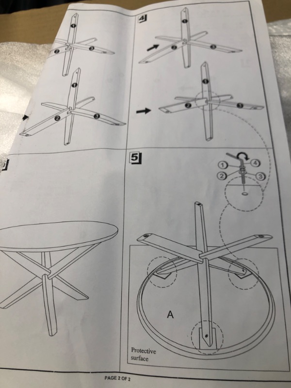 Photo 2 of ***READ NOTES***
Giantex 36" Round Wood Dining Table, Farmhouse Kitchen Table w/Intersecting Pedestal Base & Solid Wood Legs, Vintage Coffee Table for Small Spaces, Brown