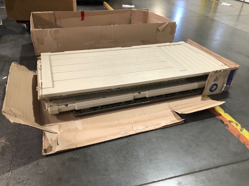 Photo 1 of ***USED - MISSING BOTTOM PANEL AND ALL HARDWARE - CANNOT BE ASSEMBLED***
Suncast 54 Cubic Ft. Vertical Resin Outdoor Storage Shed, Sand, 52” x 32.5” x 71.5"