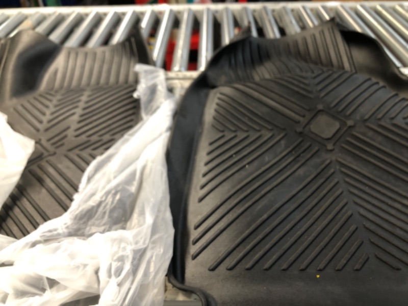 Photo 2 of ***FRONT MATS ONLY*** Torcia All-Weather Floor Mats Custom Fit for 2015-2020 Tesla Model X 6 Seater | 1st 2nd & 3rd Row Car Floor Liners w/Ultra-High Density Spikes, Black (Does not Fit Models w/ 2nd Row Center Console)