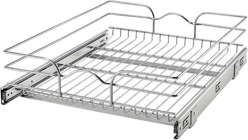 Photo 1 of (Similar to Stock Photo) Kitchen Cabinet Pull Out Shelf and Drawer Organizer Slide Out Pantry Storage Basket in Multiple Sizes