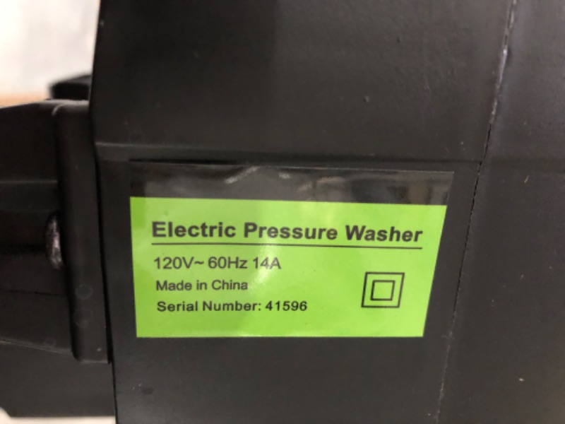 Photo 2 of ***USED - MISSING PARTS - SEE PICTURES - UNABLE TO TEST***
PowRyte Electric Pressure Washer, Foam Cannon, 4 Different Pressure Tips, Power Washer, 3500 PSI 2.4 GPM