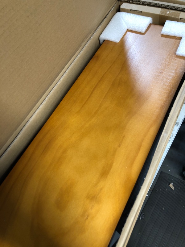 Photo 1 of Fun Memories Farmhouse Floating Shelves - 8 Inch Deep Rustic Wood Wall Shelf - Premium Solid Pine Wood Storage Shelf for Kitchen Living Room Bedroom - 24" W x 8" D - Set of 2 - Honey Oak Color Honey Oak 24"W x 8"D, Set of 2