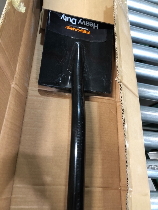 Photo 2 of **DAMAGED HAS SCRTACHES ON IT**
Fiskars Steel D-Handle Flat Square Garden Spade, Gardening Tool, 46 Inch, Black/Orange