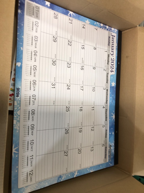 Photo 2 of CRANBURY Large Desk Calendar 2023-2024 (Seasons) - 22x17 Monthly Desktop Calendar, Use Now to December 2024, Academic Year, Full Year Deskpad Calendar, Extra Large Wall Calendar 17x22, plus Stickers Seasons Jul 2023 - Dec 2024