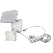 Photo 1 of 180-Degree White Motion Activated Outdoor Integrated LED Portable Plug-In Security Spot Light