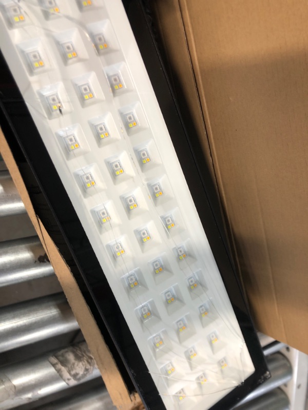 Photo 1 of 96-Watt Equivalent 12000 Lumens 180-Degree Black LED Flood Light Dimmable Wall Washer Light with Remote (2PCS)