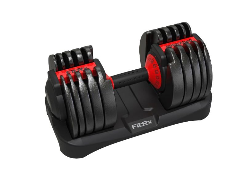 Photo 1 of (READ FULL POST) Adjustable Dumbbell 52LB pair Adjustable Dumbbell Set with Tray for Workout Strength Training Fitness Adjustable Weights with Anti-Slip Handle and Weight Plate for Home Exercise