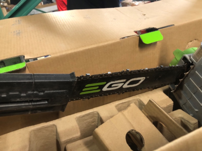 Photo 4 of **MISSING BATTERY**HEAVILY USED**
EGO Power+ CS1804 18-Inch 56-Volt Cordless Chain Saw 5.0Ah Battery and Charger Included 18-In.Chainsaw Kit 