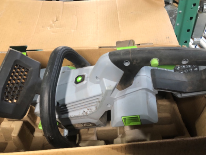 Photo 6 of **MISSING BATTERY**HEAVILY USED**
EGO Power+ CS1804 18-Inch 56-Volt Cordless Chain Saw 5.0Ah Battery and Charger Included 18-In.Chainsaw Kit 