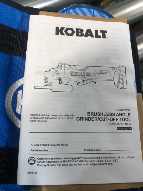 Photo 4 of Kobalt 5-in 24-Volt Max-Volt Cordless Angle Grinder