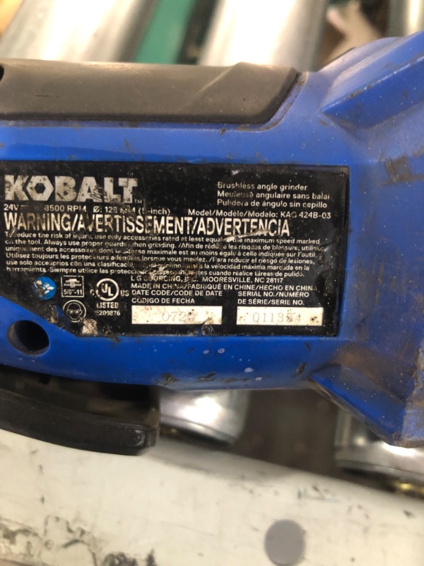 Photo 2 of Kobalt 5-in 24-Volt Max-Volt Cordless Angle Grinder