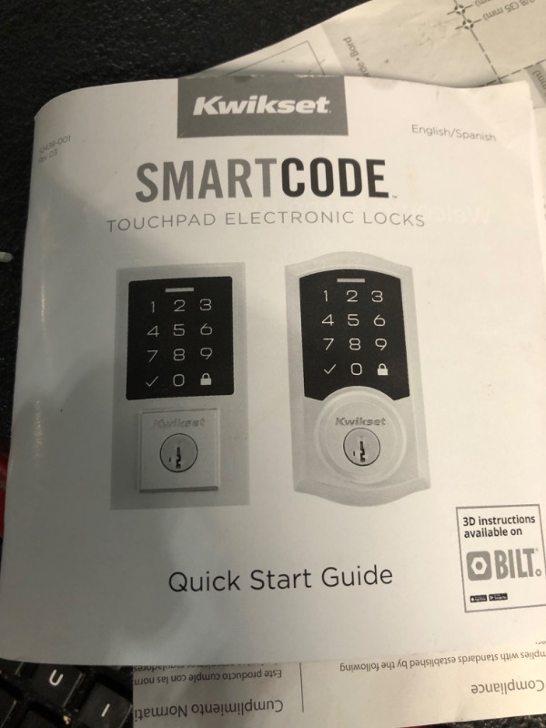 Photo 5 of SmartCode 270 Contemporary Matte Black Touchpad Single Cylinder Electronic Deadbolt Featuring SmartKey Security