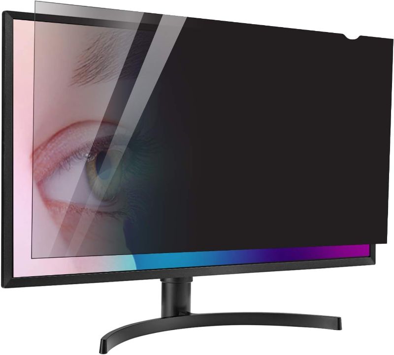 Photo 1 of 24 inch Computer Privacy Screen Filter - Suitable for 16:9 Aspect Ratio Widescreen Monitor - Blue Light Filter - Anti-Glare 