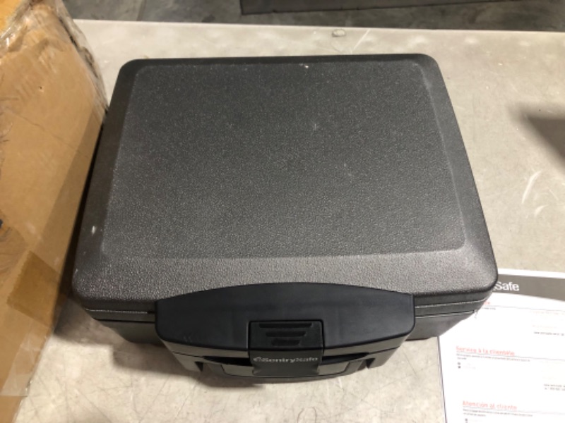 Photo 7 of ***USED - SCRATCHED AND DIRTY - SEE PICTURES***
SentrySafe Fireproof and Waterproof Safe Box with Key Lock, Chest Safe 0.17 Cubic Feet, 6.1 x 14.3 x 13 Inches, H0100