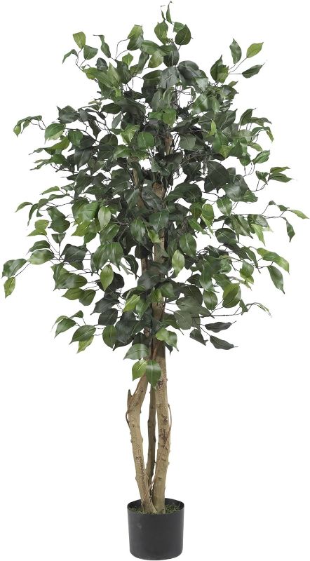 Photo 1 of ***USED - DIRTY AND DUSTY - LEAVES CURVED INWARDS - NO PACAKGING - SEE PICTURES***
Nearly Natural 5299 Ficus Silk Tree, 4-Feet, Green 