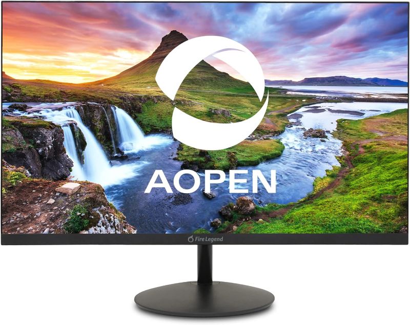 Photo 1 of AOPEN 27SA2 Hbi 27" Full HD (1920 x 1080) Zero-Frame Gaming Office Monitor | AMD FreeSync Technology | Ultra-Thin Stylish Design | 100Hz | 1ms-TVR | Low Blue Light | Tilt | HDMI & VGA Ports,Black