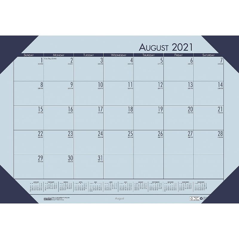 Photo 1 of House of Doolittle 18.5" x 13" Academic Ecotones Calendar Desk Pad Orchid (HOD012573) NON-REFUNDABLE BUNDLE OF 2** 
