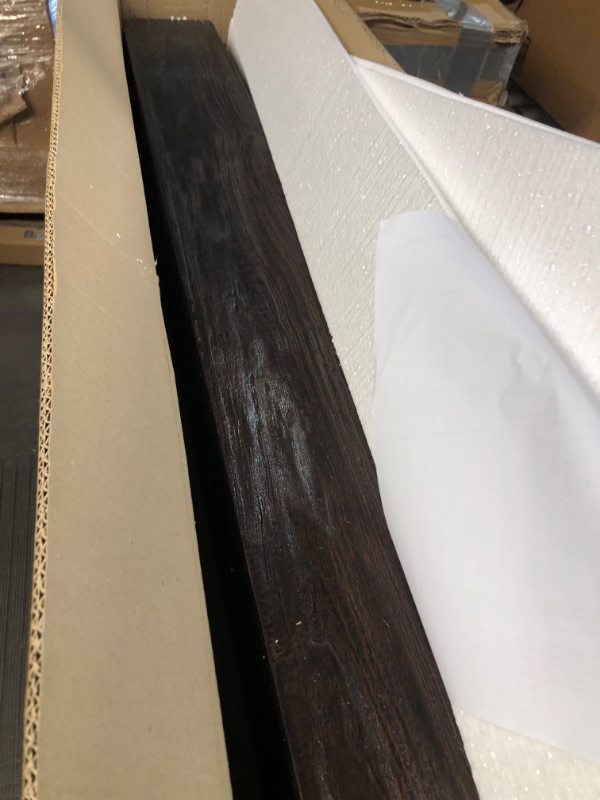Photo 1 of JOLLYMER Floating Wood Mantel Shelf,Rustic Fireplace Mantel Decor,Farmhouse Shelf (48" W x 6" D x 6" H) 48"W x 6"D x 6"H