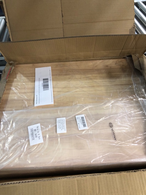Photo 1 of (READ FULL POST) Nosiny 2 Pcs Wood Cutting Boards 24" x18" x1.75'' Natural Wood Heavy Duty Wooden Cutting Board 
