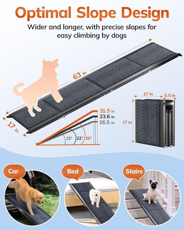 Photo 5 of (READ FULL POST) Morpilot Dog Ramp for Car, 63" Long & 17" Wide Folding Portable Pet Ramp