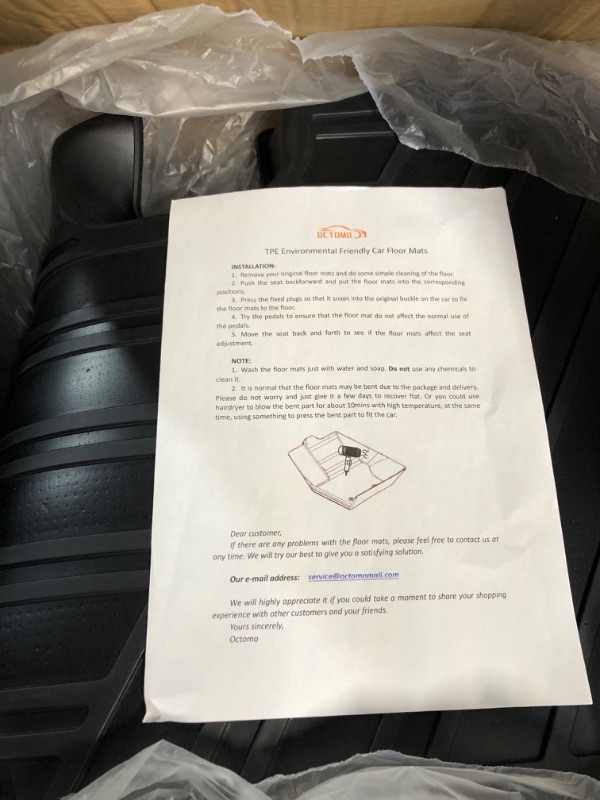 Photo 1 of Floor Mats for Tesla Model Y 2020 2021 2022 2023 Accessories, Octomo All Weather Trunk Mats Cargo Liners 
