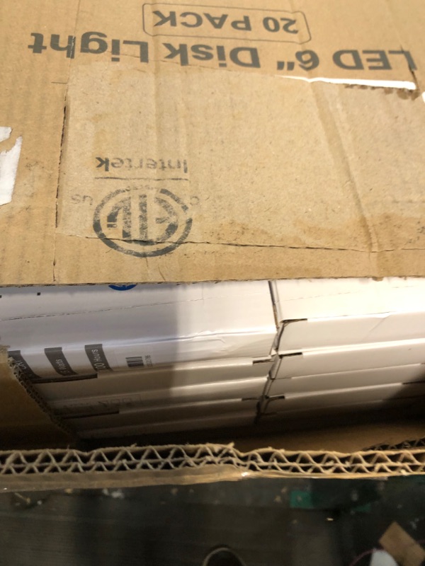 Photo 1 of JULLISON 20 Packs 6 Inch LED Low Profile Recessed & Surface Mount Disk Light