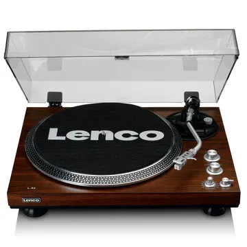 Photo 1 of **MISSING PART SEE NOTES**
LENCO L-92WA - Belt drive turntable MMC, A/R, PC USB - Walnut